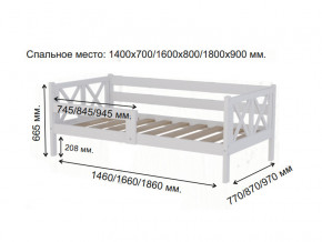 Кровать софа Аист-3 Классика белый 1400х700 мм в Трёхгорном - tryohgornyj.mebel74.com | фото 2