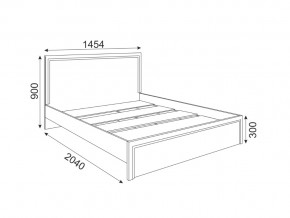 Кровать стандарт с настилом 1400 Беатрис модуль 16 Дуб млечный в Трёхгорном - tryohgornyj.mebel74.com | фото 2