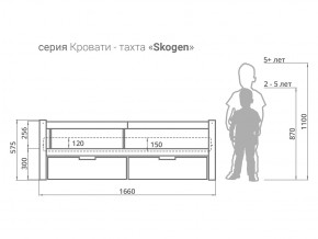 Кровать-тахта Svogen с ящиками и бортиком бежевый в Трёхгорном - tryohgornyj.mebel74.com | фото 3