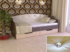 Кровать Юниор Тип 2 Венге/дуб молочный 800х1600 в Трёхгорном - tryohgornyj.mebel74.com | фото
