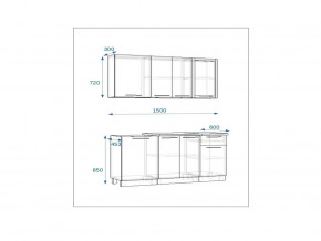 Кухонный гарнитур 11 Грецкий орех 1500 в Трёхгорном - tryohgornyj.mebel74.com | фото 2