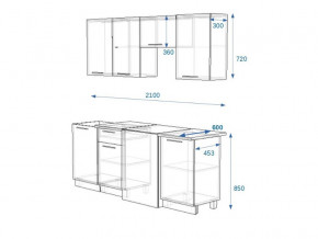 Кухонный гарнитур 8Р РоялВуд 2100 мм в Трёхгорном - tryohgornyj.mebel74.com | фото 2