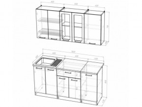 Кухонный гарнитур Алина стандарт 1600 мм в Трёхгорном - tryohgornyj.mebel74.com | фото 5