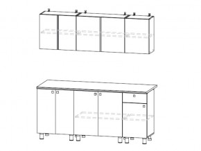 Кухонный гарнитур КГ 1 1800 Дуб Золотой в Трёхгорном - tryohgornyj.mebel74.com | фото 2