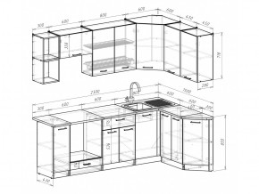 Кухонный гарнитур Лариса прайм 5 2300х1500 мм в Трёхгорном - tryohgornyj.mebel74.com | фото 6