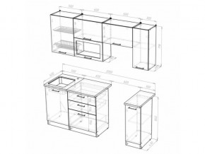 Кухонный гарнитур Лоретта ультра 2000 мм в Трёхгорном - tryohgornyj.mebel74.com | фото 6