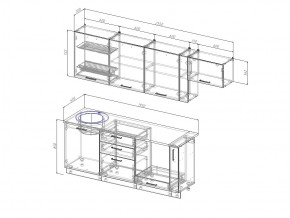 Кухонный гарнитур Вегас 2550 в Трёхгорном - tryohgornyj.mebel74.com | фото 3