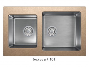 Мойка комбинированная Tolero twist TTS-840 Бежевый 101 в Трёхгорном - tryohgornyj.mebel74.com | фото