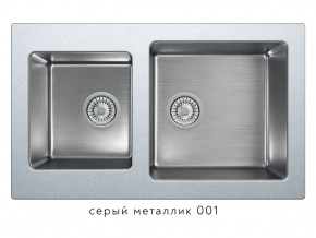 Мойка комбинированная Tolero twist TTS-840 Серый металлик 001 в Трёхгорном - tryohgornyj.mebel74.com | фото