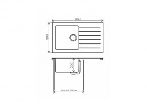 Мойка комбинированная Tolero twist TTS-860 Белый 923 в Трёхгорном - tryohgornyj.mebel74.com | фото 2