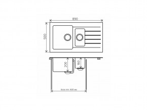 Мойка комбинированная Tolero twist TTS-890 Белый 923 в Трёхгорном - tryohgornyj.mebel74.com | фото 2