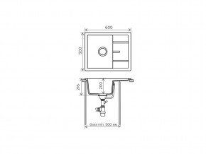 Мойка кварцевая Tolero R-107 Серый металлик 001 в Трёхгорном - tryohgornyj.mebel74.com | фото 2