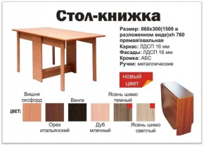 Прямой стол-книжка венге в Трёхгорном - tryohgornyj.mebel74.com | фото 2