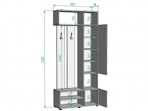 Прихожая с зеркалом V1_M в Трёхгорном - tryohgornyj.mebel74.com | фото 3