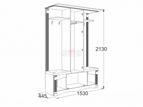 Прихожая Саша 17 в Трёхгорном - tryohgornyj.mebel74.com | фото 2