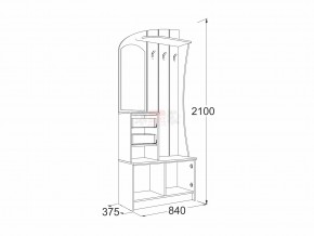 Прихожая Саша 20 венге-млечный дуб в Трёхгорном - tryohgornyj.mebel74.com | фото 2