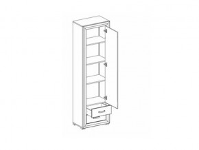 Шкаф B136-REG1D2S Мальта сибирская лиственница в Трёхгорном - tryohgornyj.mebel74.com | фото 2