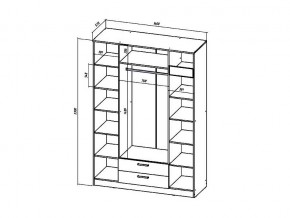 Шкаф четырехстворчатый Коста-Рика в Трёхгорном - tryohgornyj.mebel74.com | фото 3