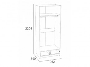 Шкаф для одежды Оттавия НМ 011.80 Антрацит в Трёхгорном - tryohgornyj.mebel74.com | фото 2