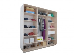 Шкаф-купе трехдверный №34 2100*420 в Трёхгорном - tryohgornyj.mebel74.com | фото 3