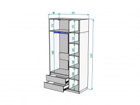 Шкаф Malta light H298 с антресолью HA3 Белый в Трёхгорном - tryohgornyj.mebel74.com | фото 2