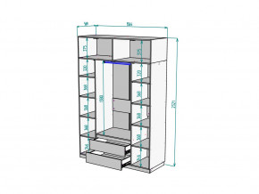 Шкаф Malta light H302 с антресолью HA4 Белый в Трёхгорном - tryohgornyj.mebel74.com | фото 2