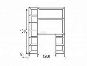 Стол письменный Омега 2 венге/млечный дуб в Трёхгорном - tryohgornyj.mebel74.com | фото 2