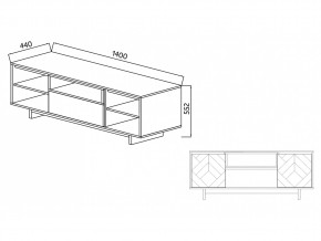 Тумба для ТВА Moderno-1400 Ф2 в Трёхгорном - tryohgornyj.mebel74.com | фото 4