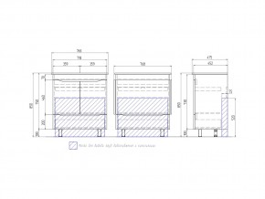 Тумба Grani 750-2-1 Оскар белый в Трёхгорном - tryohgornyj.mebel74.com | фото 4