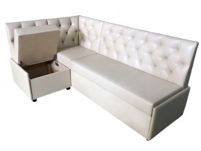 Угловой диван Призма со стяжками белый со спальным местом в Трёхгорном - tryohgornyj.mebel74.com | фото 2