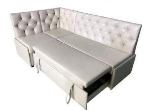 Угловой диван Призма со стяжками белый со спальным местом в Трёхгорном - tryohgornyj.mebel74.com | фото 3