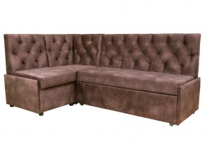 Угловой диван Призма со стяжкми коричневый со спальным местом в Трёхгорном - tryohgornyj.mebel74.com | фото 1