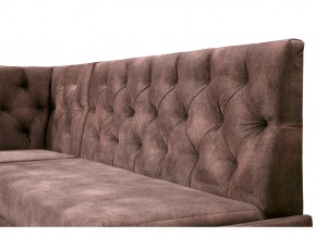 Угловой диван Призма со стяжкми коричневый со спальным местом в Трёхгорном - tryohgornyj.mebel74.com | фото 2