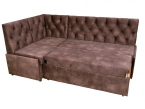 Угловой диван Призма со стяжкми коричневый со спальным местом в Трёхгорном - tryohgornyj.mebel74.com | фото 4