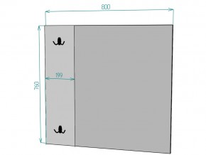 Зеркало Лофт Z10 ширина 800 в Трёхгорном - tryohgornyj.mebel74.com | фото 2